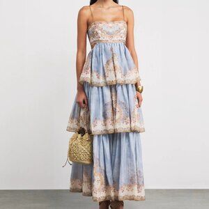 Zimmermann Daylight layered long dress with strappy evening gown